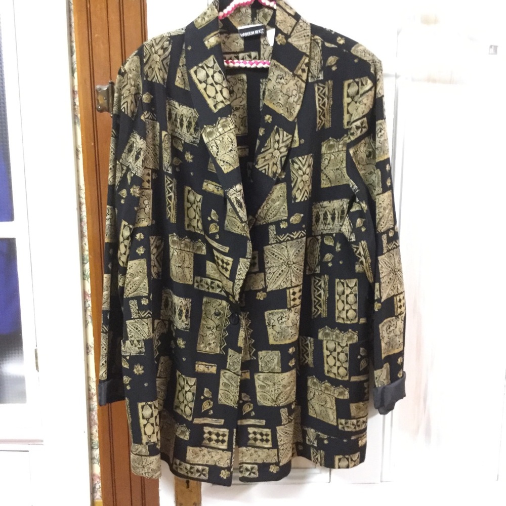 Vintage black and gold blazer